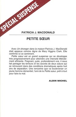 Couverture du livre Petite Sœur