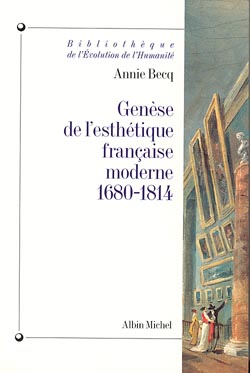 Couverture du livre Genèse de l'esthétique française moderne, 1680-1814