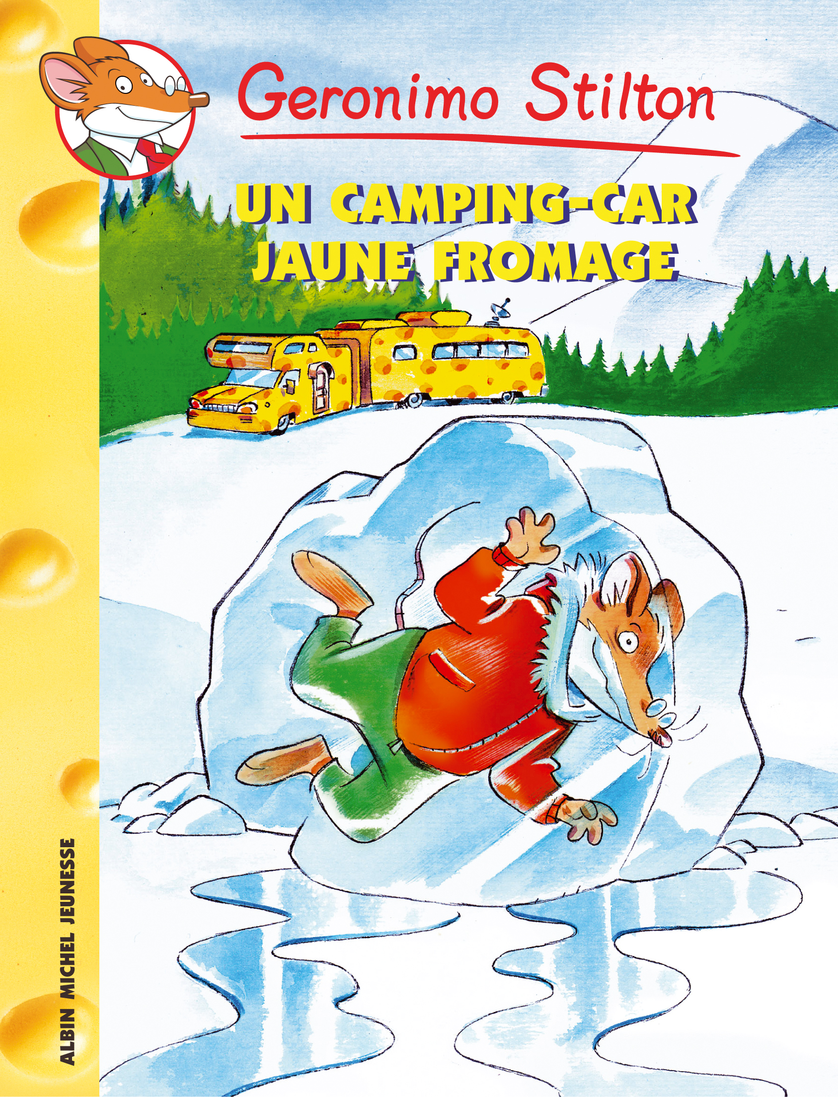 Un camping-car jaune fromage