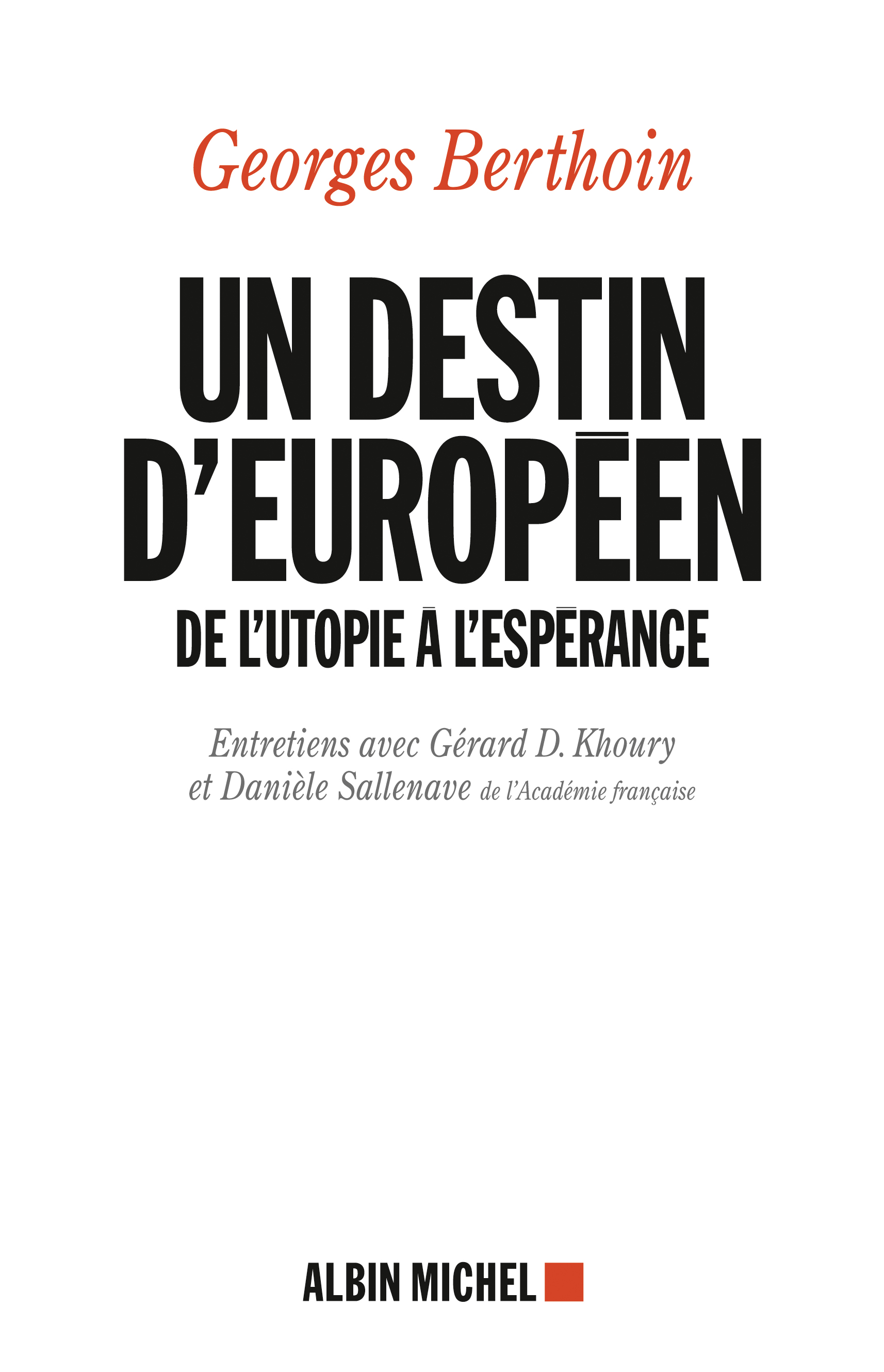 Couverture du livre Un destin européen
