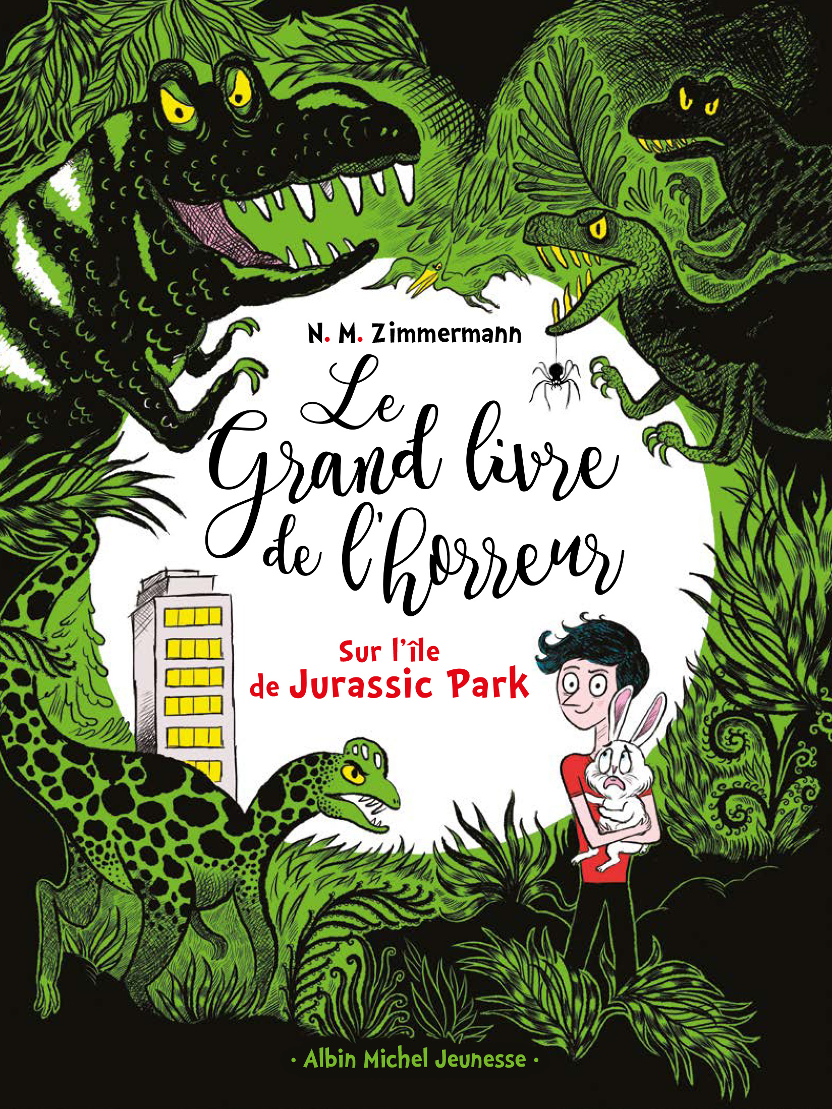 Couverture du livre Sur l'île de Jurassic Park