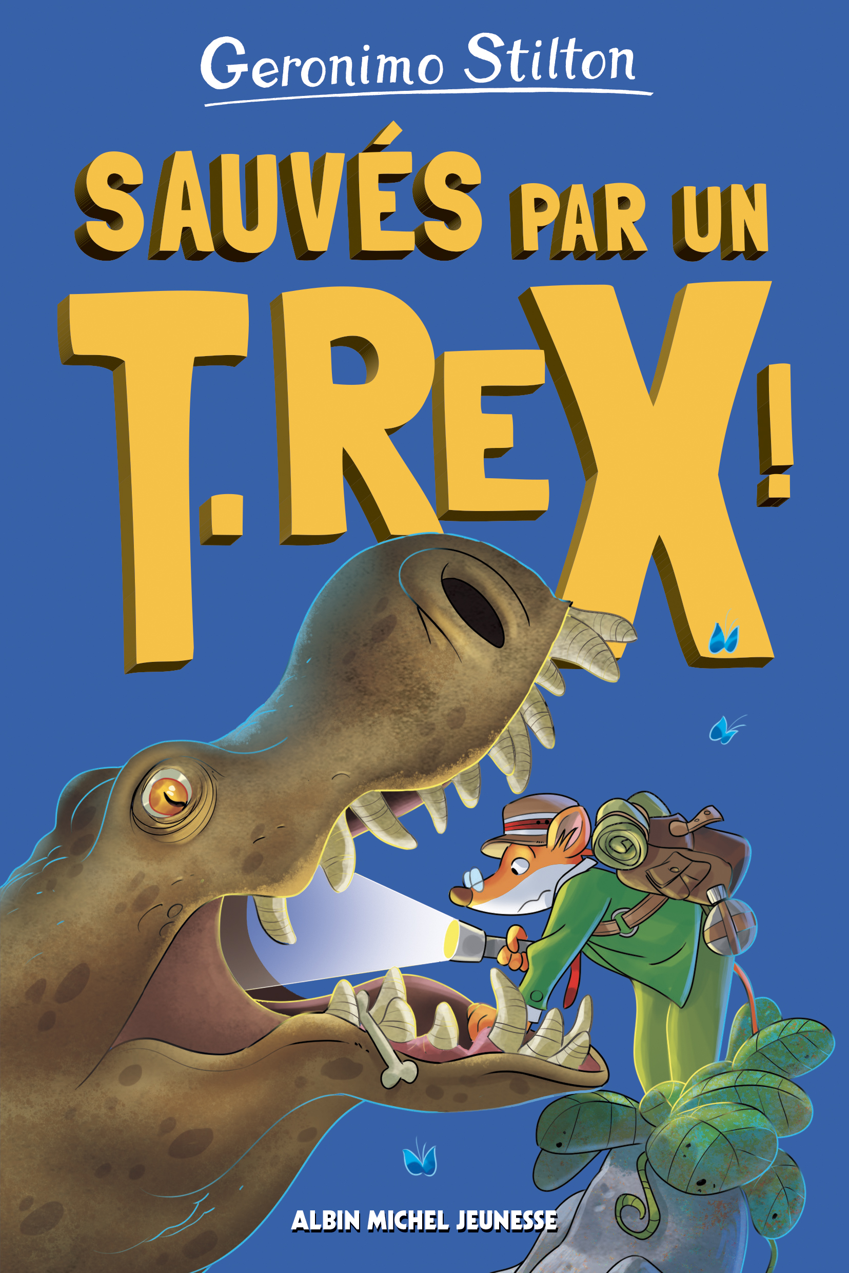 Couverture du livre Sur l'île des derniers dinosaures - tome 7 - Sauvés par un T-Rex !