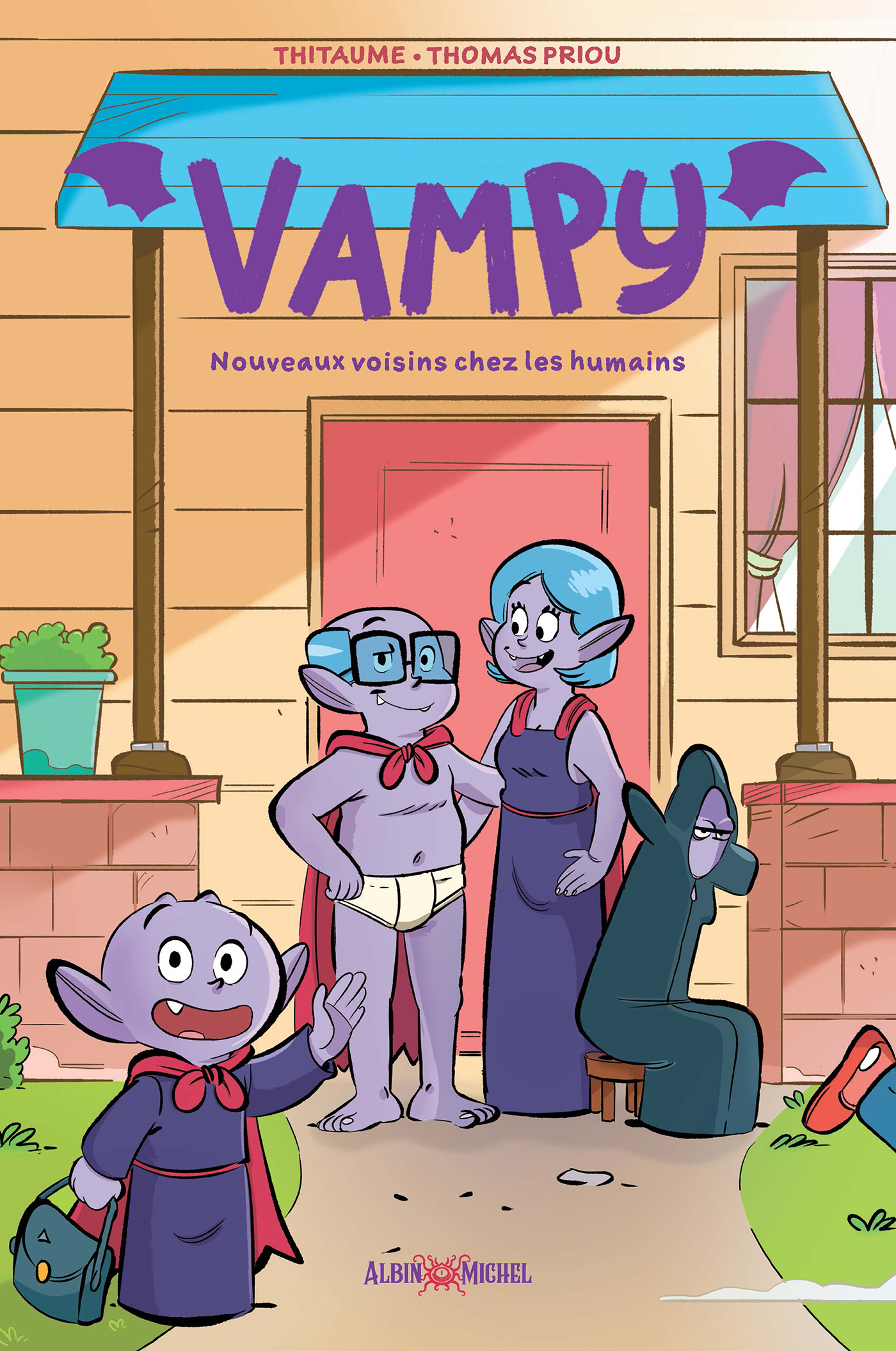 Couverture du livre Vampy - Nouveaux Voisins chez les humains