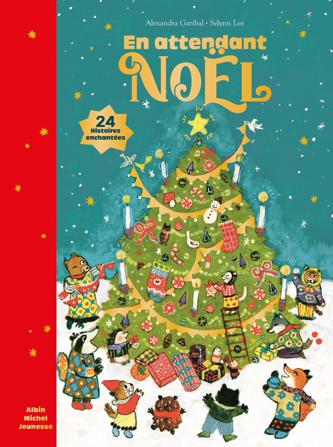 Couverture du livre En attendant Noël, 24 histoires enchantées