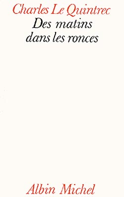 Couverture du livre Des matins dans les ronces