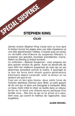 Couverture du livre Cujo