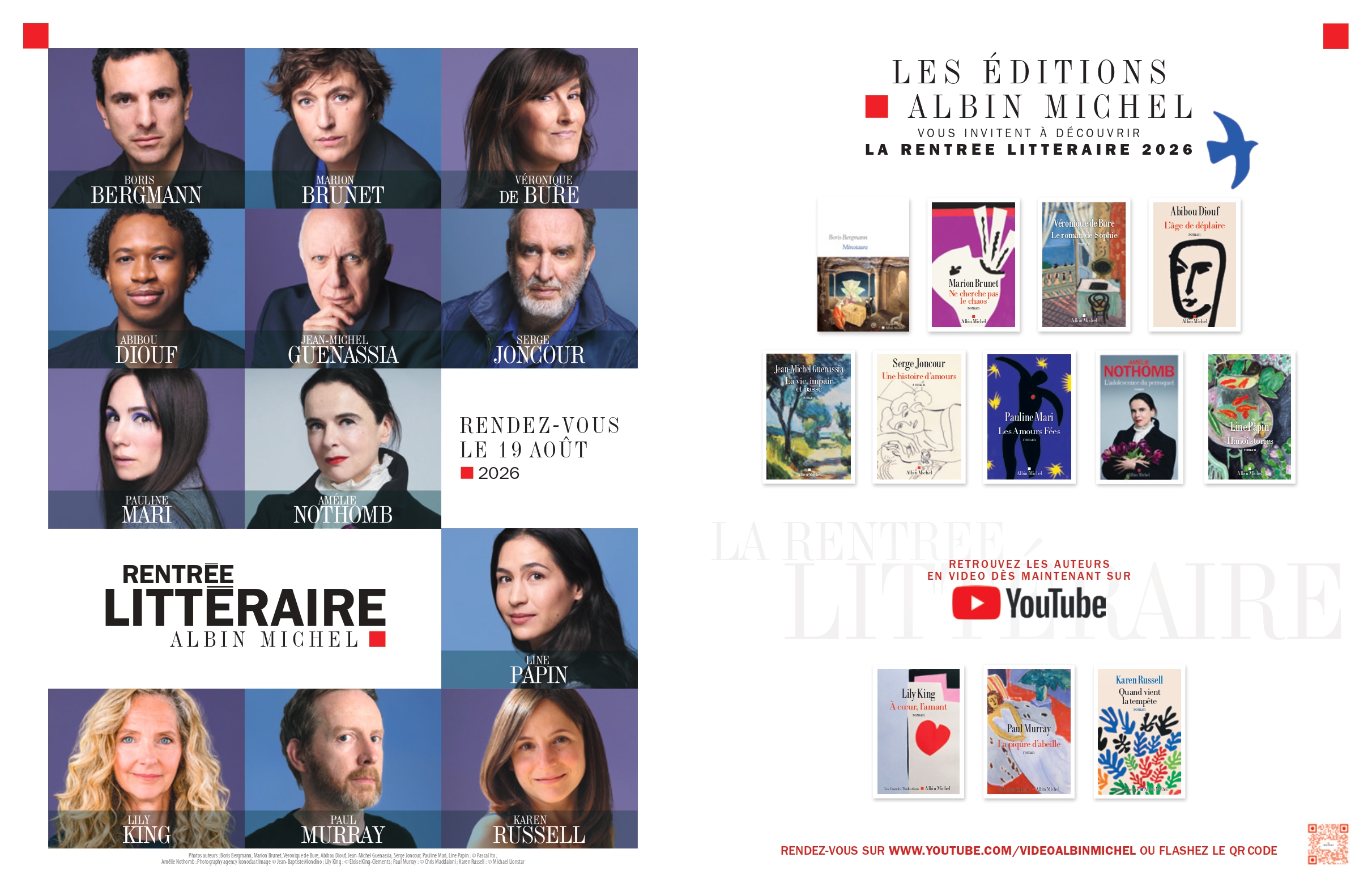 Les éditions Albin Michel vous invitent à découvrir la rentrée lirréraire 2026