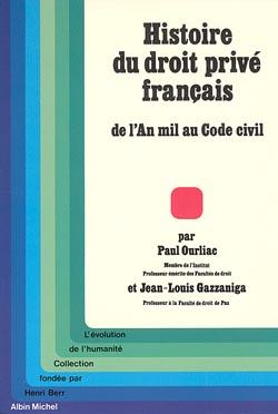 Couverture du livre Histoire du droit privé français