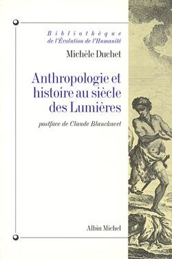 Couverture du livre Anthropologie et histoire au siècle des lumières