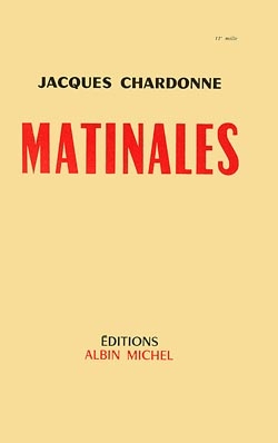 Couverture du livre Matinales