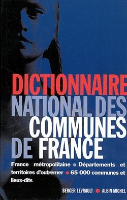 Couverture du livre Dictionnaire national des communes de France