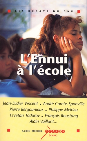 Couverture du livre L'Ennui à l'école