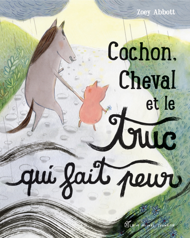 Couverture du livre Cochon, Cheval et le truc qui fait peur