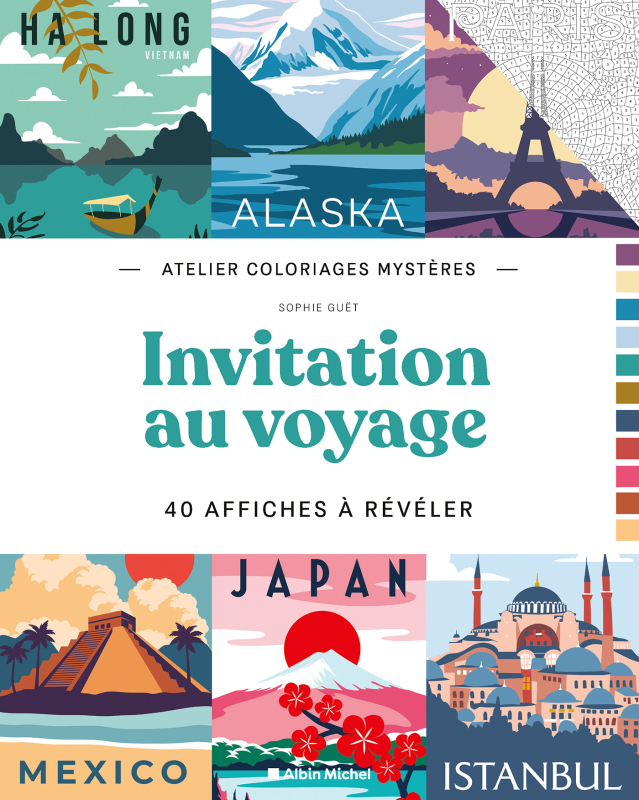 Couverture du livre Atelier coloriages mystères - Invitation au voyage