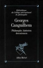 Couverture de Georges Canguilhem, philosophe, historien des sciences