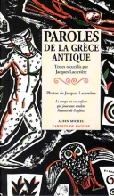 Couverture de Paroles de la Grèce antique