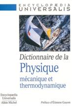 Couverture de Dictionnaire de la physique. Mécanique et thermodynamique