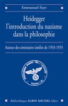Couverture de Heidegger, l'introduction du nazisme dans la philosophie