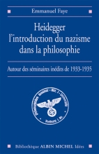 Couverture de Heidegger, l'introduction du nazisme dans la philosophie