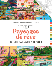 Couverture de Atelier coloriages mystères - Paysages de rêve