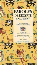 Couverture de Paroles de l'Égypte ancienne